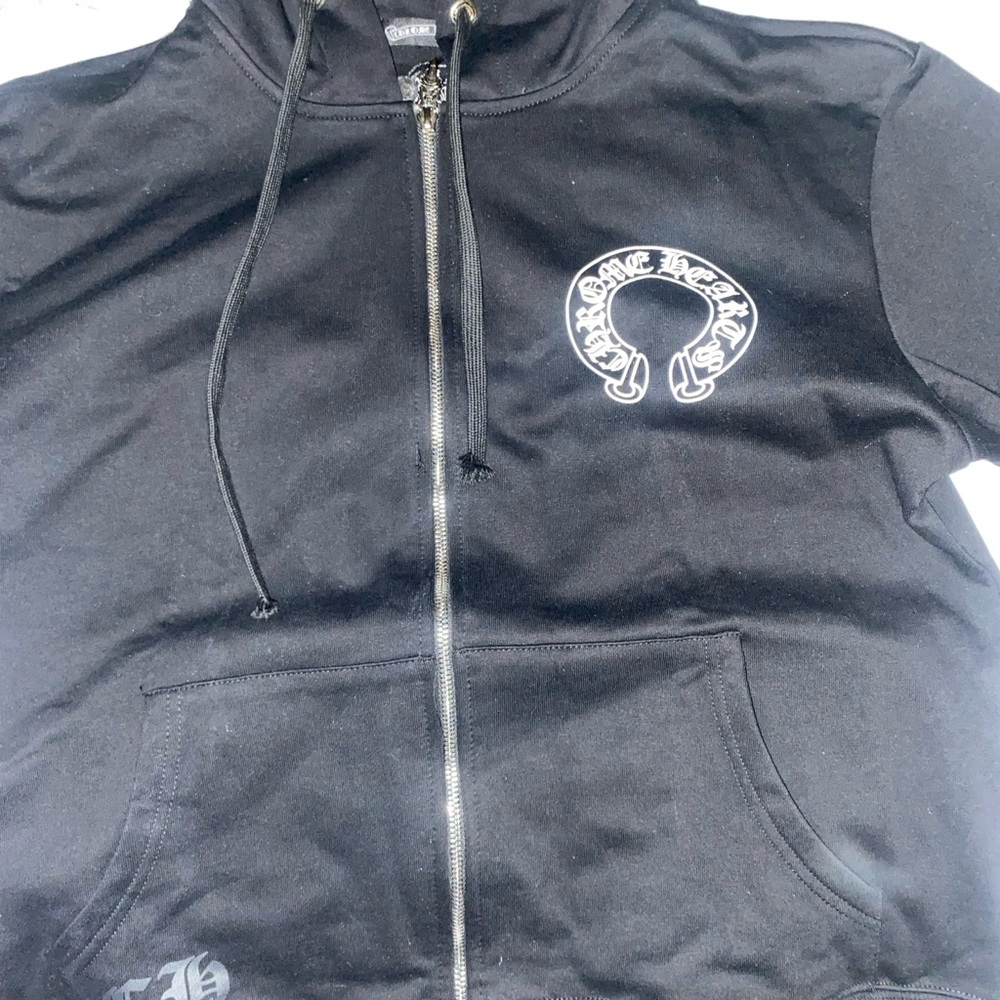 Chrome Hearts Black Zip-Up Hoodie